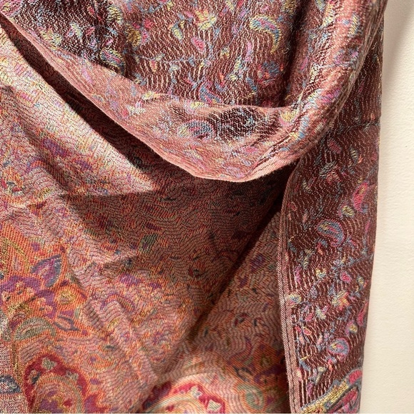 Elegant Shawl in Dark Maroon- Versatile Wrap, Scarf, Poncho, or Cape Soft Rayon - Picture 10 of 16